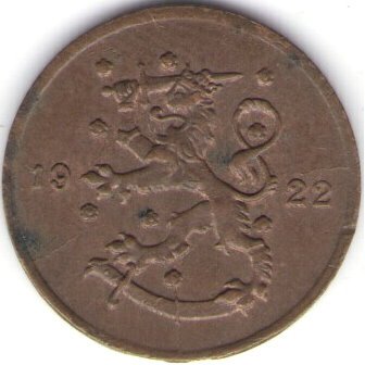 Финляндия 1 пенни 1922 год
