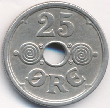 Дания 25 эре 1929 год