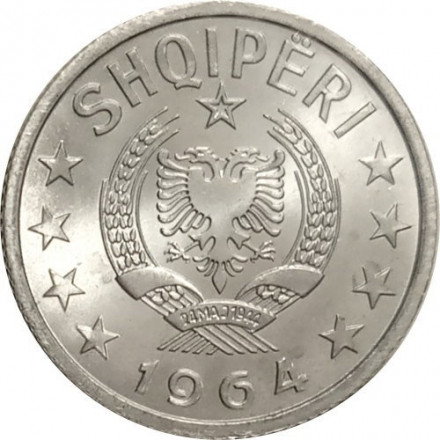 Албания 10 киндарок 1964 год - UNC