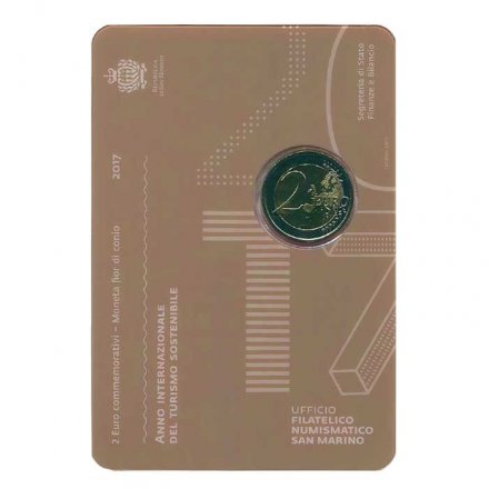 Сан-Марино 2 евро 2017 год - Международный год развития туризма