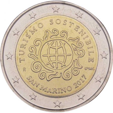 Сан-Марино 2 евро 2017 год - Международный год развития туризма