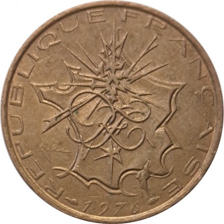 Франция 10 франков 1976 год - Свобода, равенство, братство