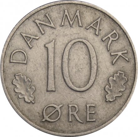 Дания 10 эре 1973 год - Королева Маргрете II