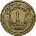 Франция 1 франк 1933 год