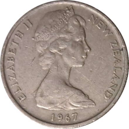 Новая Зеландия 5 центов 1967 год - Гаттерия
