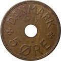 Дания 5 эре 1937 год
