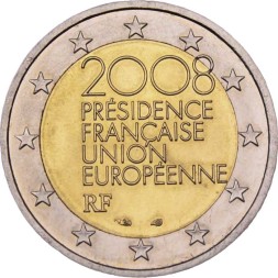 Франция 2 евро 2008 год - Председательство Франции в ЕС
