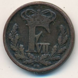 Дания 1/2 ригсбанкскиллинга 1852 год
