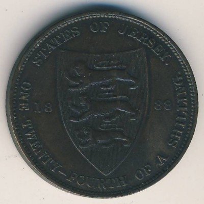 Джерси 1/24 шиллинга 1888 год