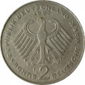 ФРГ 2 марки 1987 год (F) - Конрад Аденауэр, 20 лет Федеративной Республике (1949-1969)