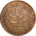 ФРГ 5 пфеннигов 1991 год (D)