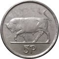 Ирландия 5 пенсов 1996 год - Бык. Ирландская арфа
