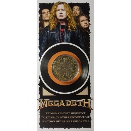 «Megadeth» - Гравированная цветная монета 10 рублей в буклете