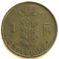 Бельгия 1 франк 1965 год BELGIQUE