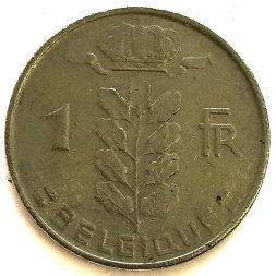 Бельгия 1 франк 1965 год BELGIQUE