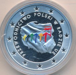 Польша 10 злотых 2011 год - Председательство Польши в Совете Евросоюза