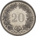 Швейцария 20 раппенов 2009 год