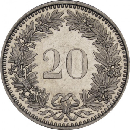 Швейцария 20 раппенов 2009 год