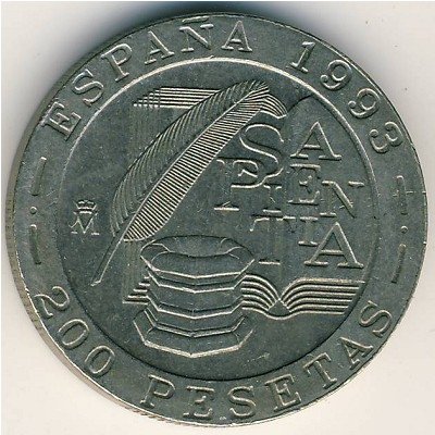 Испания 200 песет 1993 год - Хуан Луис Вивес