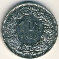 Швейцария 1 франк 1980 год