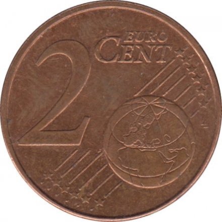 Греция 2 евроцента 2008 год - Корвет