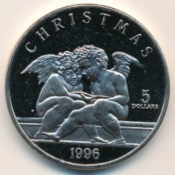 Маршалловы острова 5 долларов 1996 год
