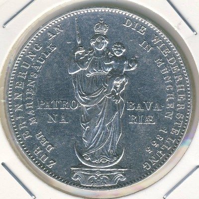 Бавария 1 талер 1855 год