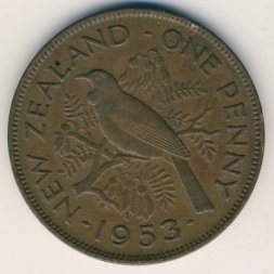 Новая Зеландия 1 пенни 1953 год
