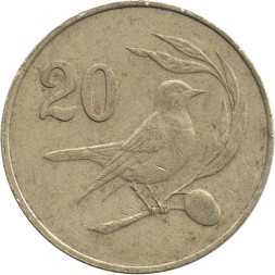 Кипр 20 центов 1983 год - Кипрская каменка