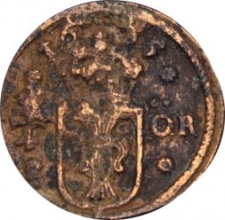 Швеция 1/4 эре 1635 год