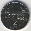 Латвия 2 лата 1999 год - Корова (UNC)