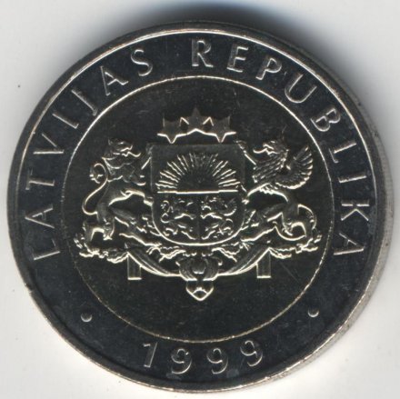 Латвия 2 лата 1999 год - Корова (UNC)