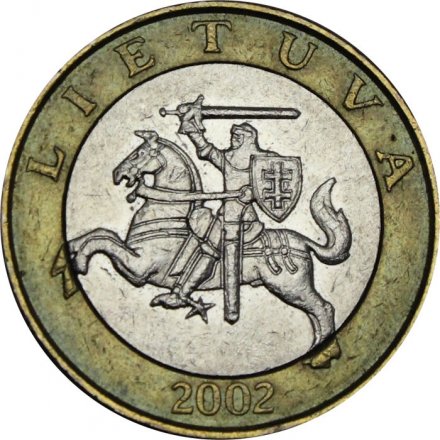 Литва 2 лита 2002 год