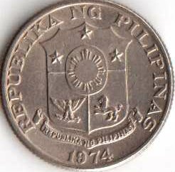 Филиппины 25 сентимо 1974 год