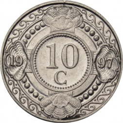 Антильские острова 10 центов 1997 год