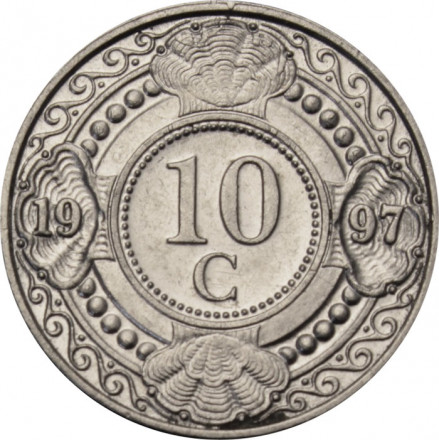 Антильские острова 10 центов 1997 год