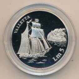 Мальта 5 лир 1994 год