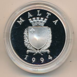 Мальта 5 лир 1994 год
