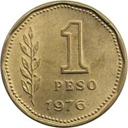 Аргентина 1 песо 1976 год
