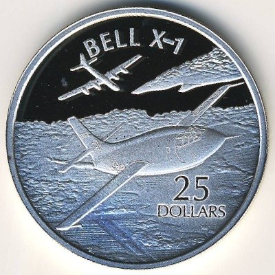 Соломоновы острова 25 долларов 2003 год - Самолёты. Bell X-1