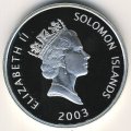 Соломоновы острова 25 долларов 2003 год - Самолёты. Bell X-1