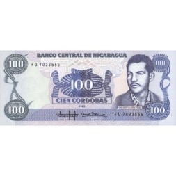 Никарагуа 100 кордоба 1985 (1988) год - UNC