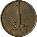 Нидерланды 1 цент 1964 год - Королева Юлиана
