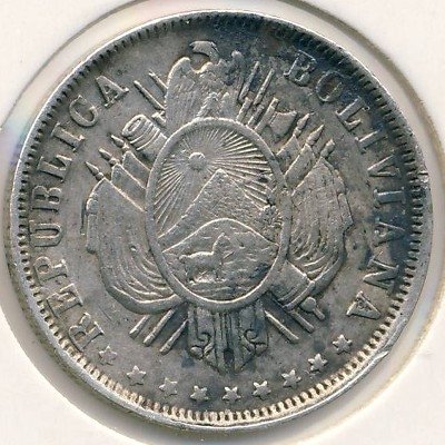 Боливия 20 сентаво 1881 год