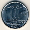 Бразилия 10 крузейро 1990 год