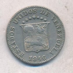 Венесуэла 5 сентимо 1946 год
