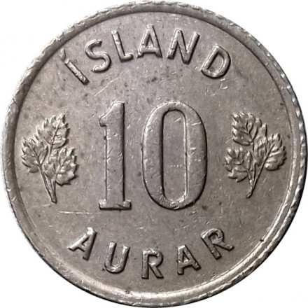 Исландия 10 эйре 1966 год