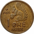 Норвегия 1 эре 1959 год - Белка