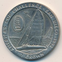 Остров Мэн 1 крона 1991 год