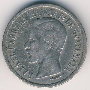 Гватемала 2 реала 1860 год